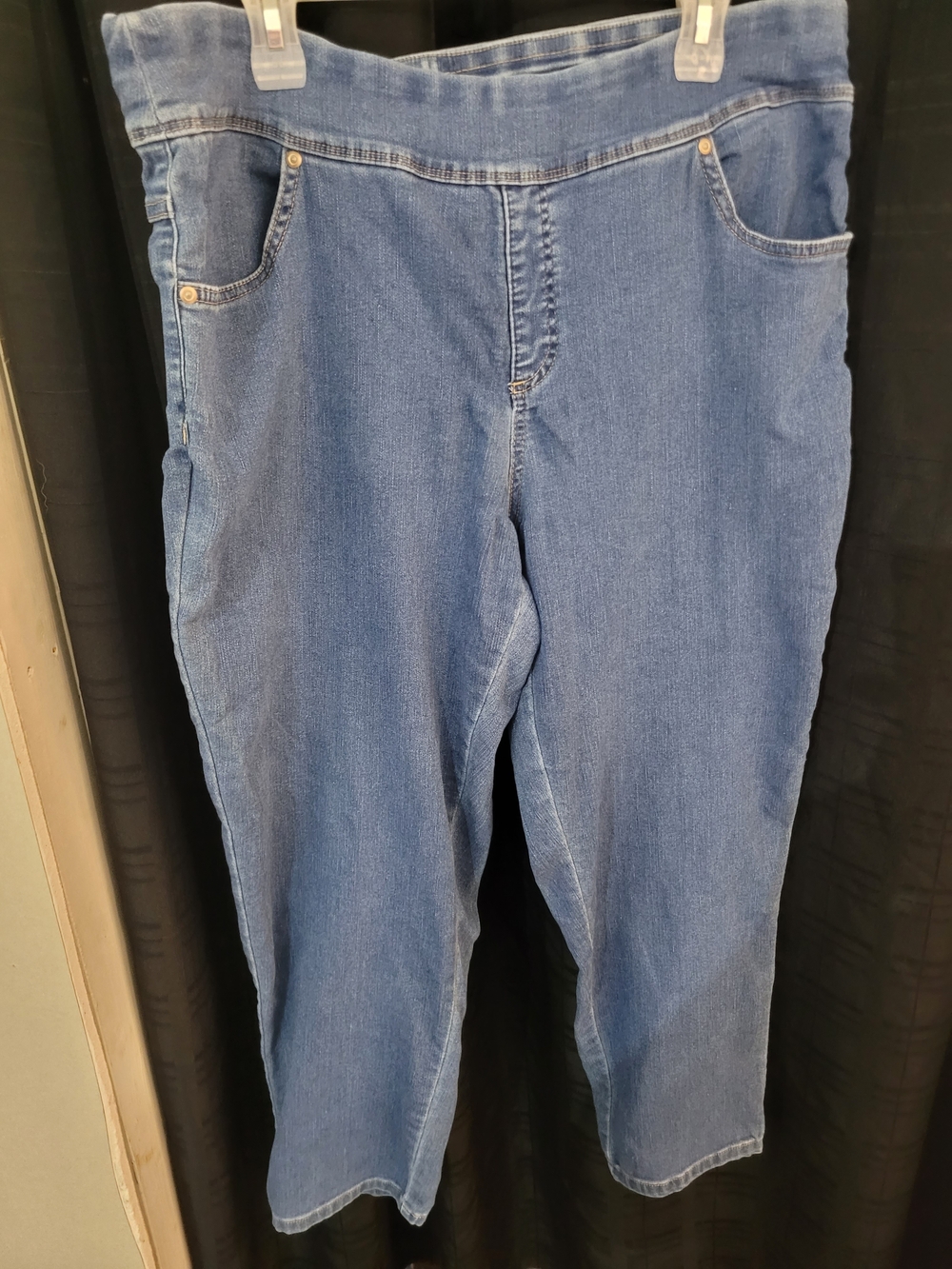 Terra & Sky WoMen's Relaxed Jeans in Light Blue Denim